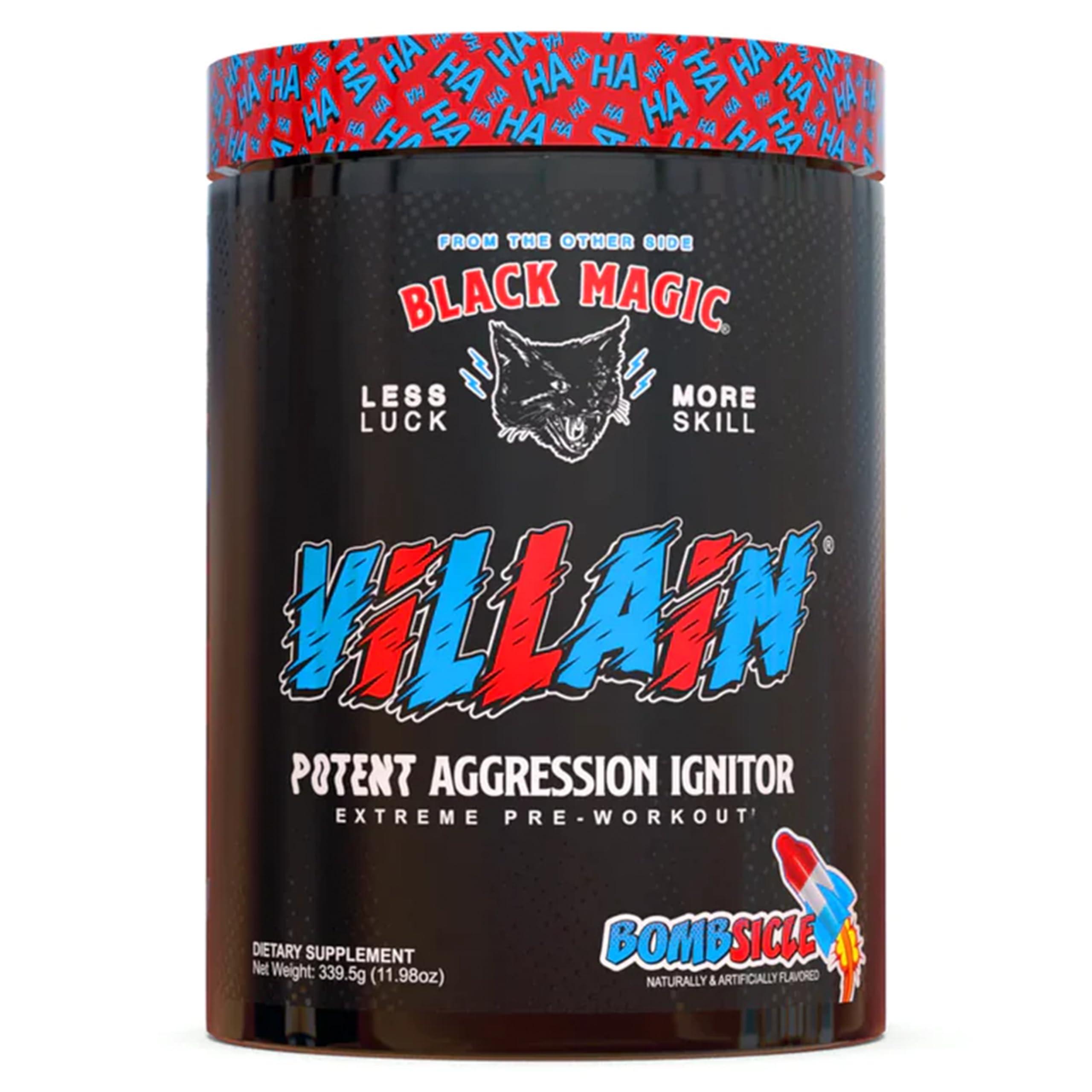 Black Magic Supply Black Magic Supply Villain High-Stim Nootropic Pre-Workout - Beta-Alanine, L-Tyrosine, & Caffeine - Pump & Focus - 25 Servings (Bombsicle)