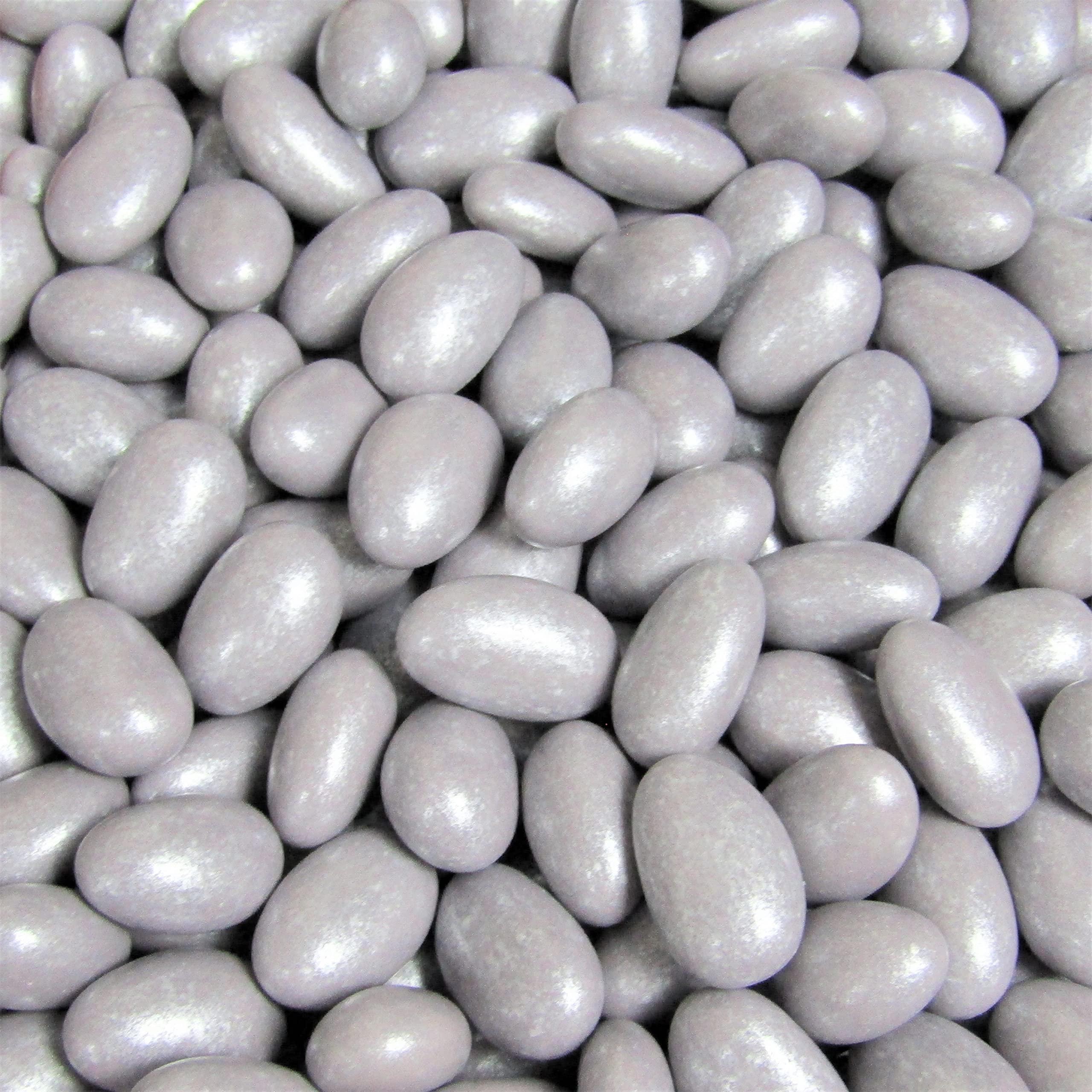 It's Delish Silver Jordan Almonds by Its Delish, 2 LBS Bulk | Candied Almond Nut with Sweet Hard Candy Coating - Bulk Wedding Favors and Party Buffets, Silver Theme Parties - Vegan & Kosher
