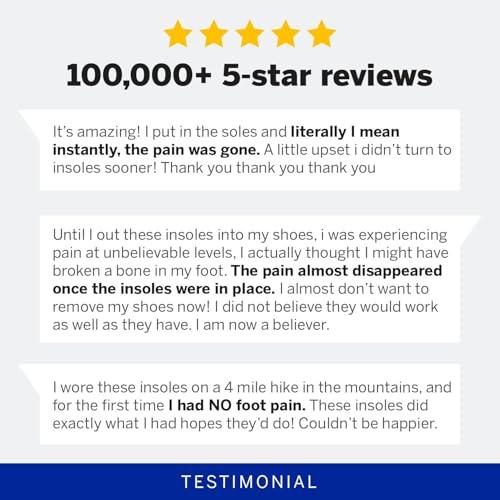 Powerstep PowerStep Insoles, Pulse Performance, Running Shoe Pain Relief Insert, Athletic Arch Support Orthotic for Women and Men (M 7-7.5, F 9-9.5)