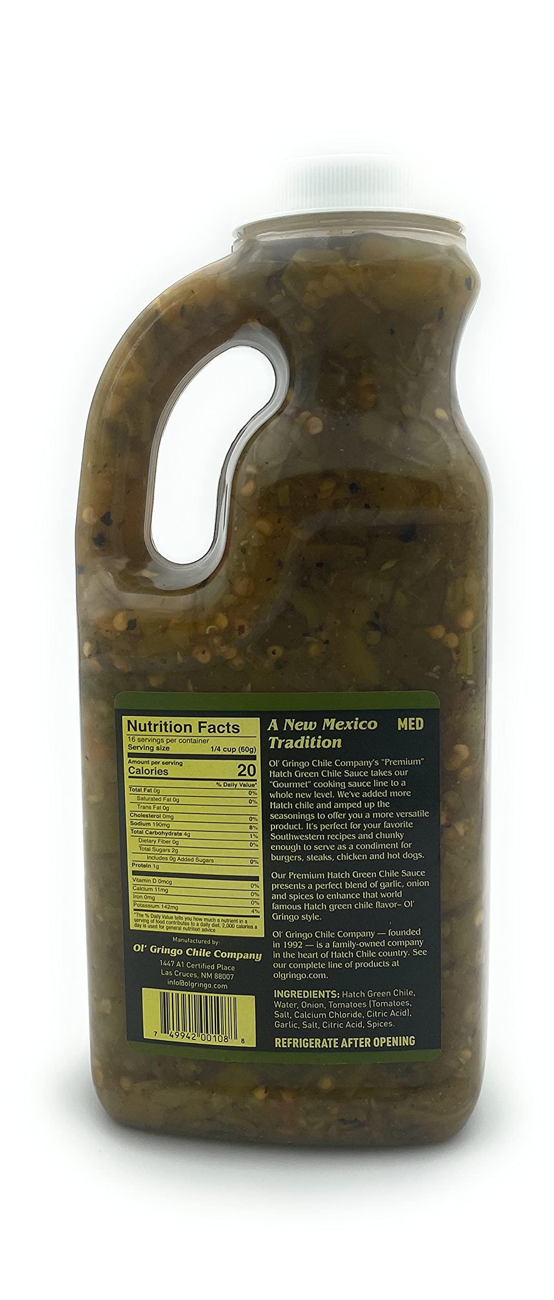 Ol' Gringo Chile Company Ol' Gringo Chile Company Premium Hatch Green Chile Sauce Medium 35 Ounce Bottle