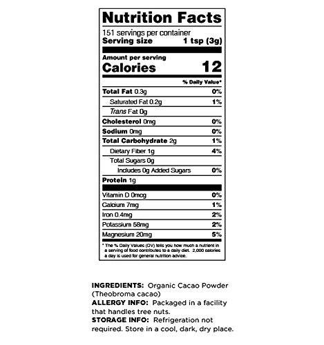 Terrasoul Superfoods Terrasoul Superfoods Raw Organic Cacao Powder, 16 Oz, Rich Chocolate Goodness for Baking, Smoothies, and Blissful Hot Cocoa
