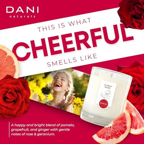 DANI DANI Naturals Scented Soy Candle - 7.5 Ounces (Citrus Rose)
