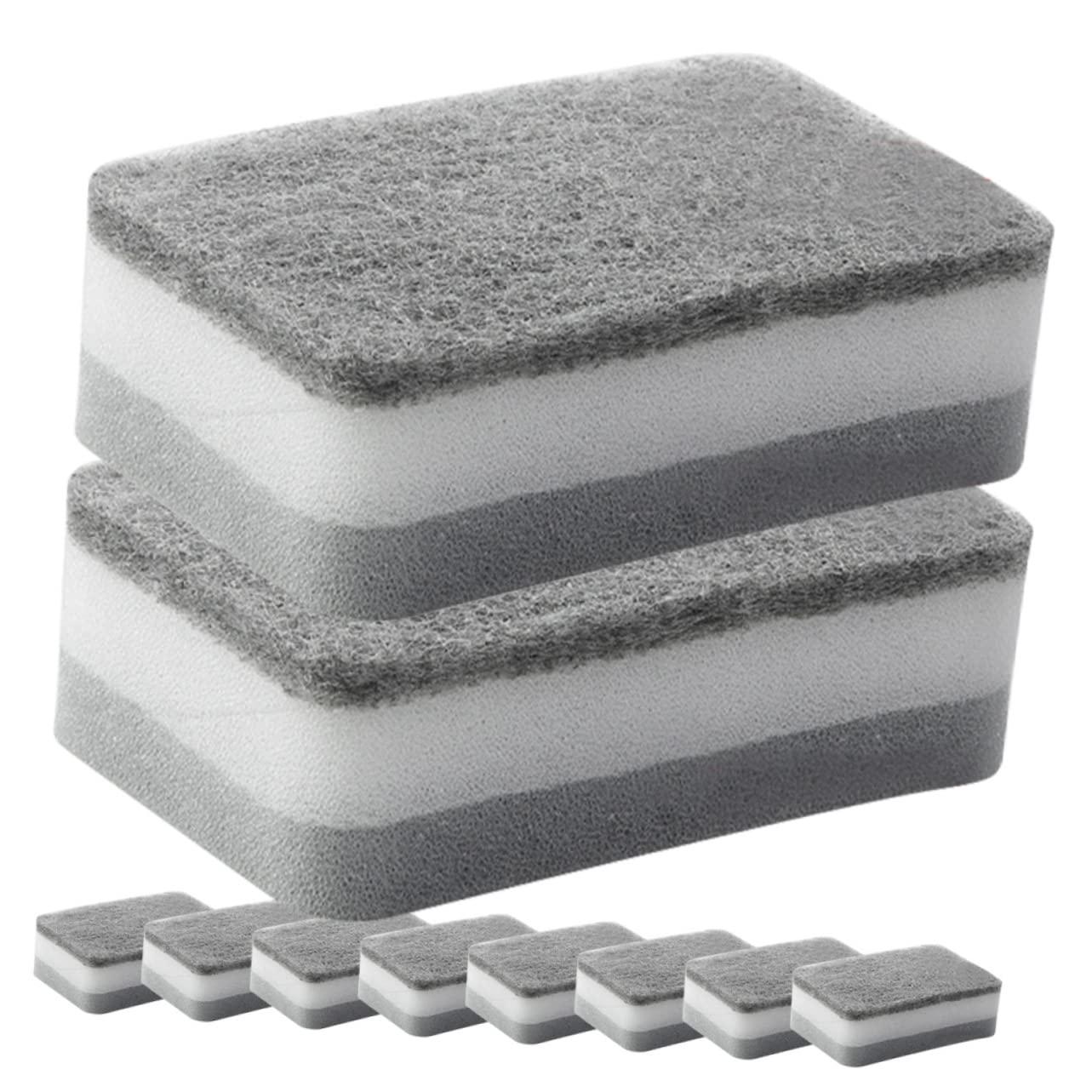 Beavorty Beavorty 2sets Sponge Scouring Pad Dish Cleaning Sponge Dishwashing Kitchen Helper Sink Dish Sponge Pots Cleaning Towel Scrubber Sponges for Washing Dishes Dish Sponges Non Reusable 10pcs*2