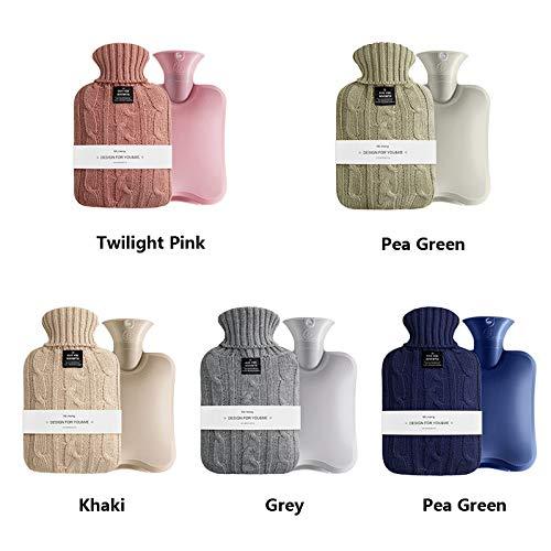 OliviaLiving OliviaLiving Hot Water Bag Hot Water Bottle 2 Liters Heat Up and Refreezable Hot Cold Pack with Knit Cover for Pain Relief Hot Cold Therapy