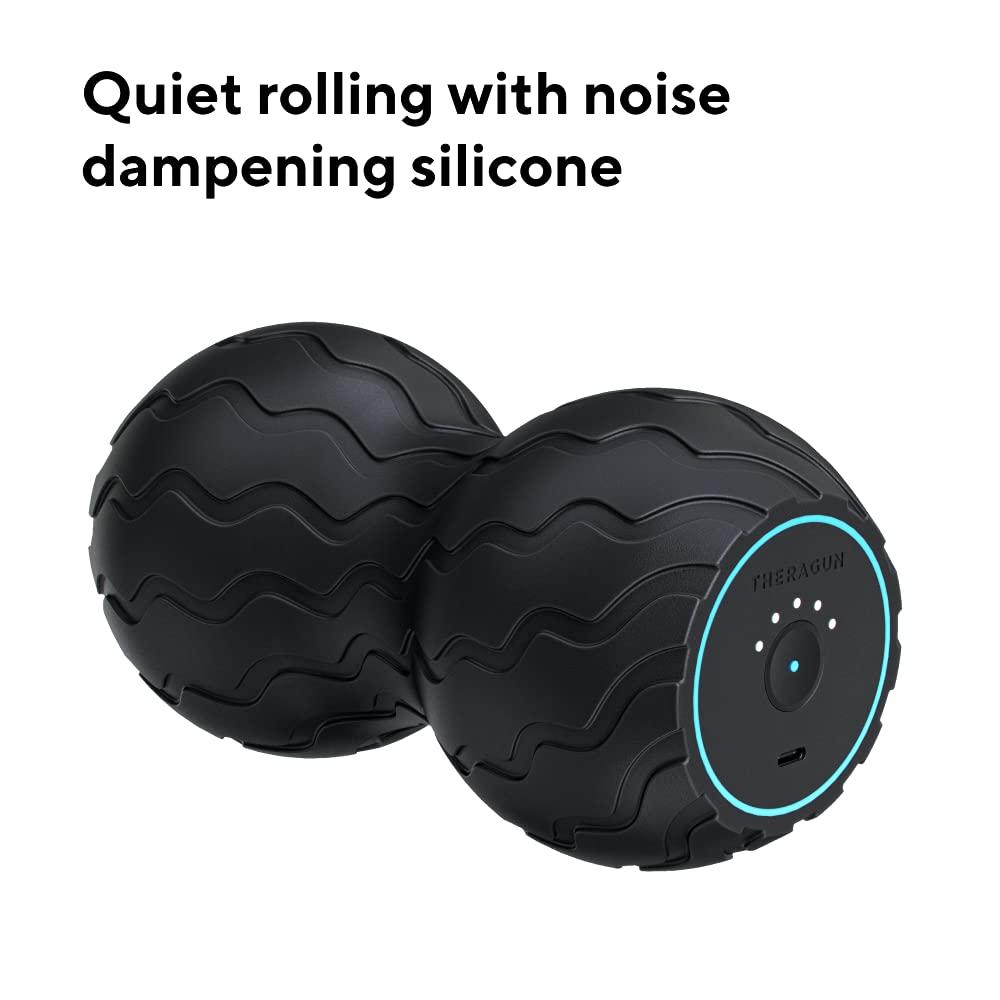 TheraGun Therabody Wave Series Wave Duo - Ergonomically Contoured Foam Roller. Bluetooth Enabled Muscle Roller for Your Back, Neck & Spine with 5 Customizable Vibration Frequencies in Therabody App