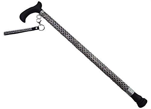 Jacqueline Kent Jacqueline Kent Sugar Cane - Adjustable Cane - Silver & Black