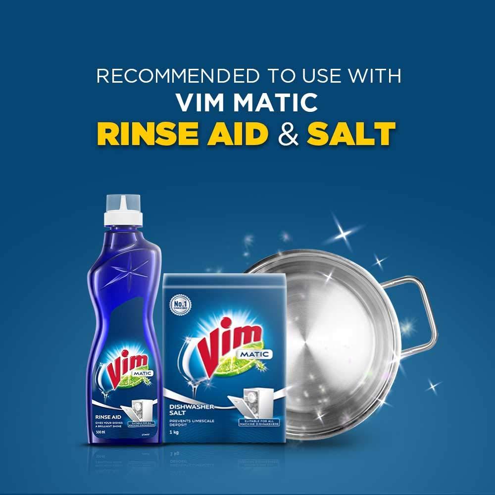 VIM Vim Matic Dishwash Detergent Powder, 1 kg | Suitable For All Dishwashers | With Powerful Enzymes To Cut Through Grease And Tough Stains