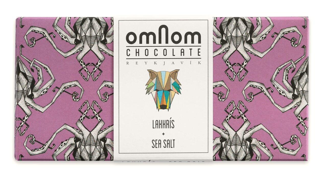 OMNOM CHOCOLATE REYKJAVIK Omnom Lakkris + Sea Salt | Icelandic Bean To Bar Chocolate by OMNOM CHOCOLATE REYKJAVIK | 1 x 60g Bar