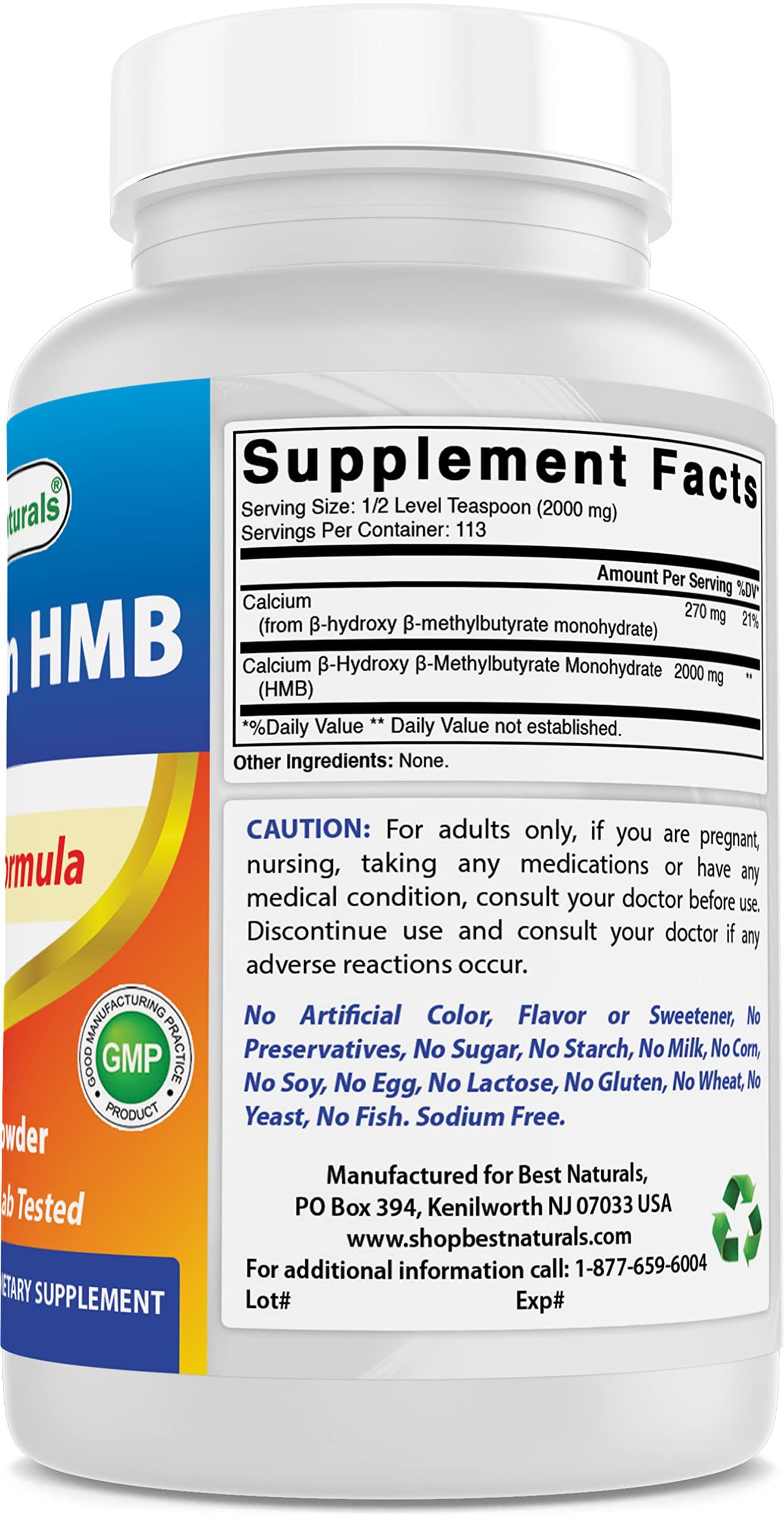 Best Naturals Best Naturals HMB (Beta-Hydroxy Beta-Methylbutyrate) Pure Powder 8 OZ