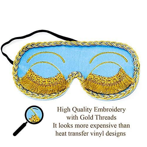 ComfortDecorHouse Breakfast at Tiffany's Sleeping Mask Audrey Hepburn Sleep Mask and Ear Plugs Set Breakfast at Tiffany's Party Supply Audrey Hepburn Eye Mask with Eyelashes Holly Golightly Eye Mask Silk Sleep Mask