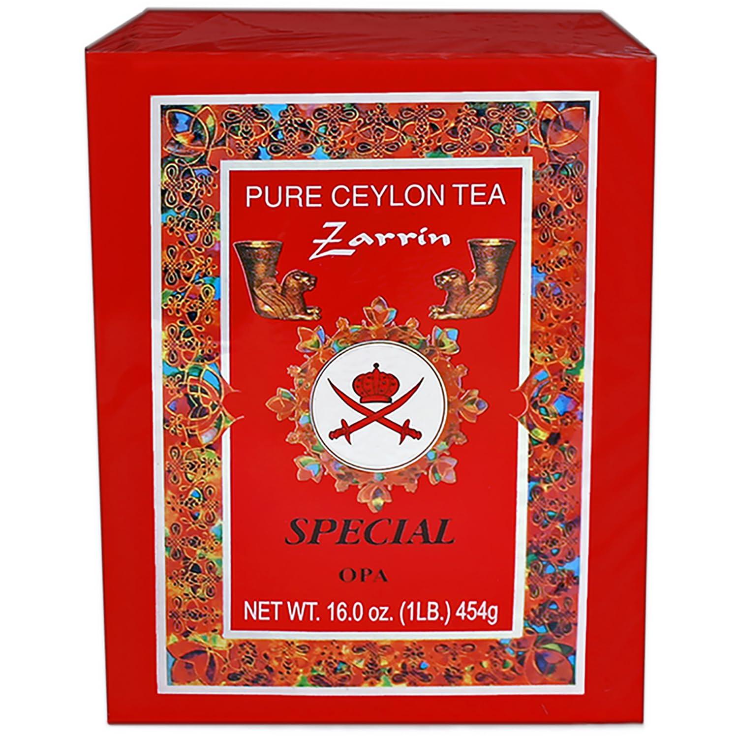Zarrin Zarrin - Pure Ceylon Tea OPA, Orange Pekoe A, 1LB (454g), Loose Leaf Tea