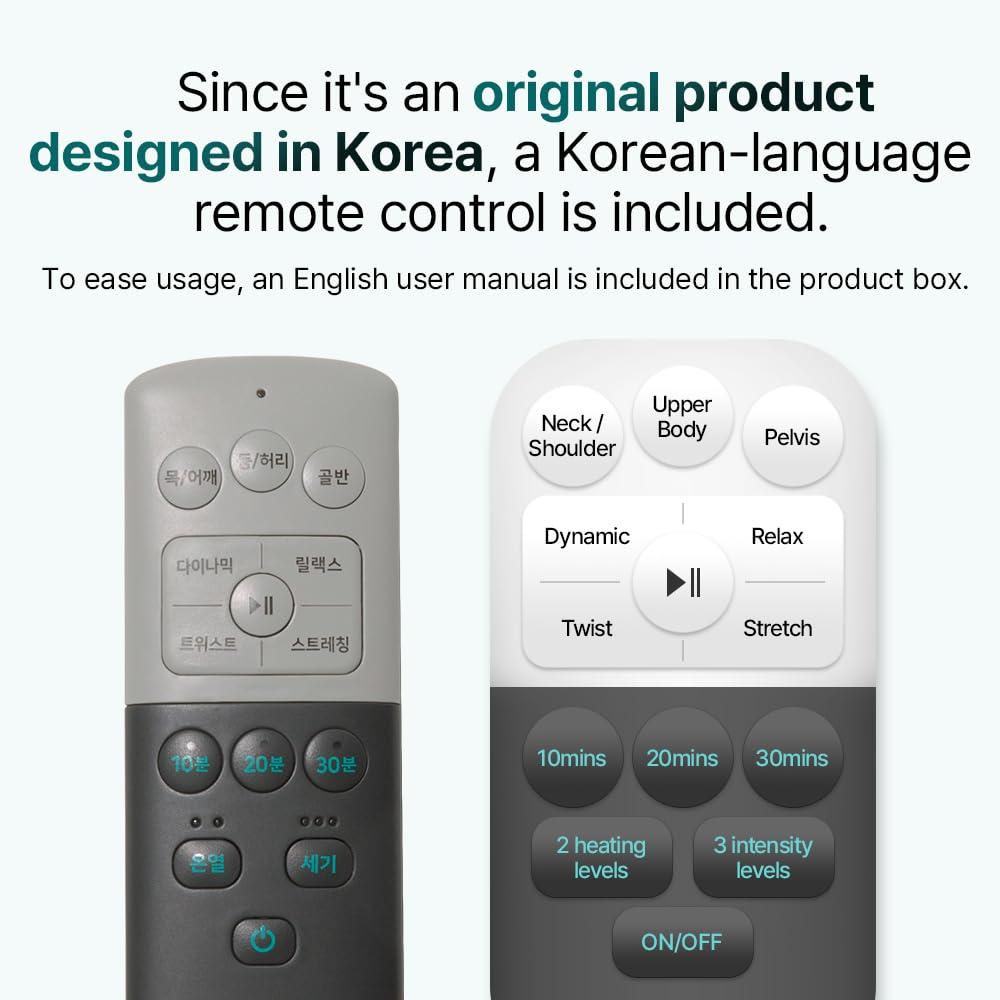 Klug Klug Stretching Massager Ultra, Effortless auto-Stretching Mat, Ease Back & Neck Pain with 3 Intensity Levels 7 Exceptional Programs, 2 Levels of Heat Function, Foldable & Portable Design