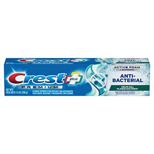Crest Crest Premium Plus Anti-Bacterial Toothpaste, Smooth Peppermint Flavor 7.0 oz (Pack of 3)