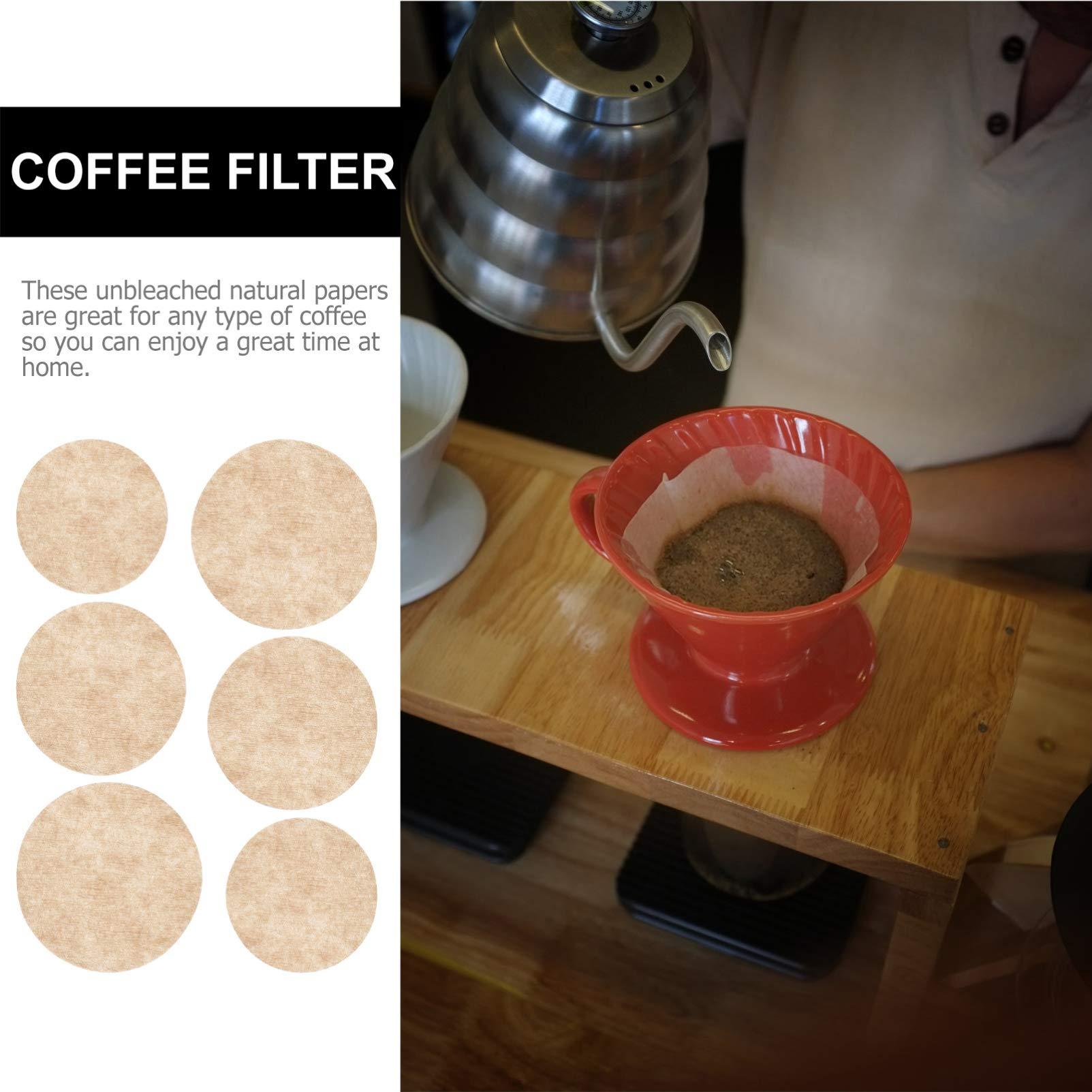 Baluue Baluue 300pcs Filter Paper Cone Coffee Filters Round Coffee Filters Coffee Maker Filters Coffee Paper Filters Espresso Paper Filter Paper Coffee Filters Conical Ice Drip Pot