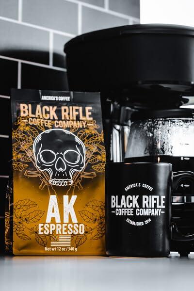 Black Rifle Coffee Company Black Rifle Coffee Company, AK-47 Espresso,100% Arabica Coffee,Colombian Supremo Roasted Dark, Whole Bean 12 oz Bag