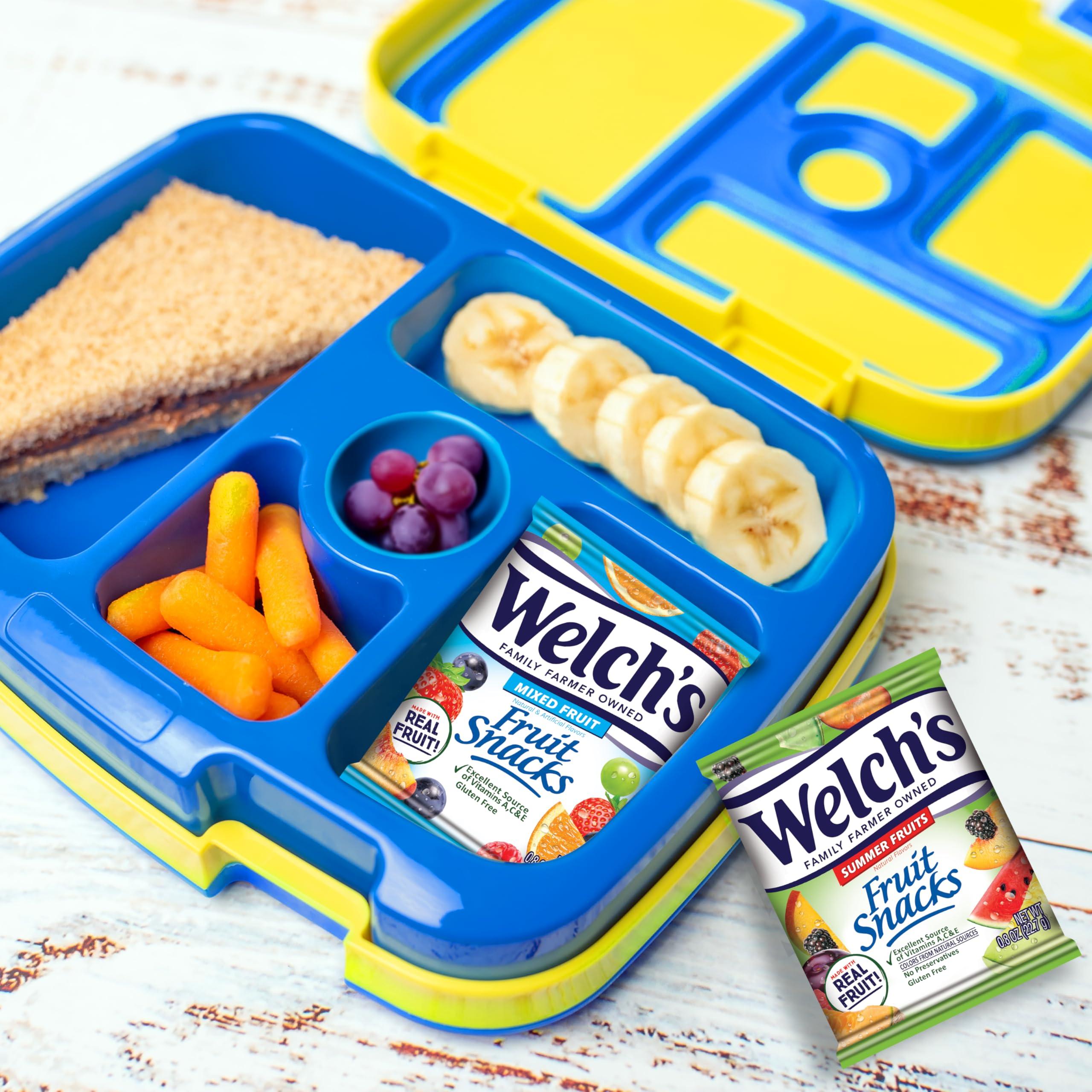 Welch’s Fruit Snacks Welch\'s Fruit Snacks, Mixed Fruit & Summer Fruits Variety Pack, Perfect for Valentine\'s Day, Bulk Pack, Gluten Free, Individual Single Serve Bags, 0.8 oz (Pack of 60)