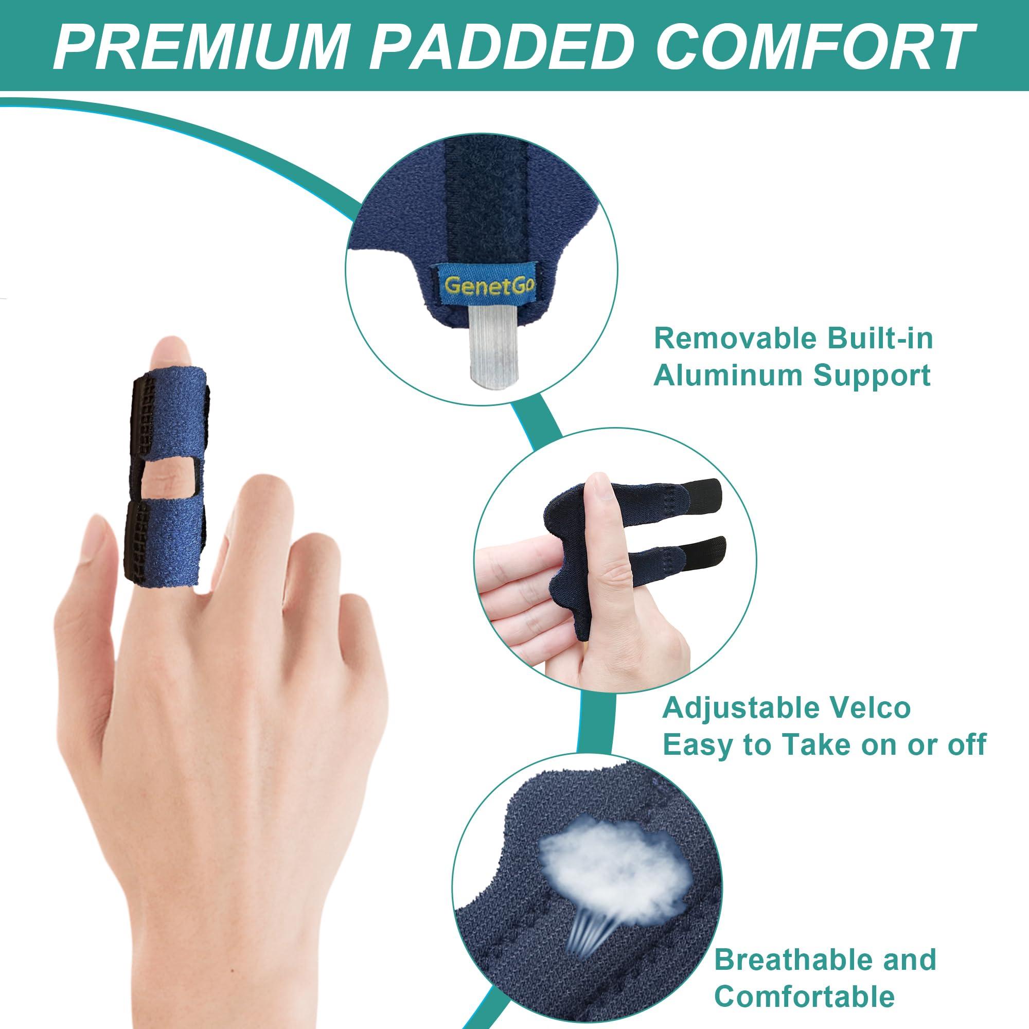 GenetGo GenetGo Trigger Finger Splint, Mallet Finger Brace for Index, Middle, Ring Finger - Tendon Release & Pain Relief