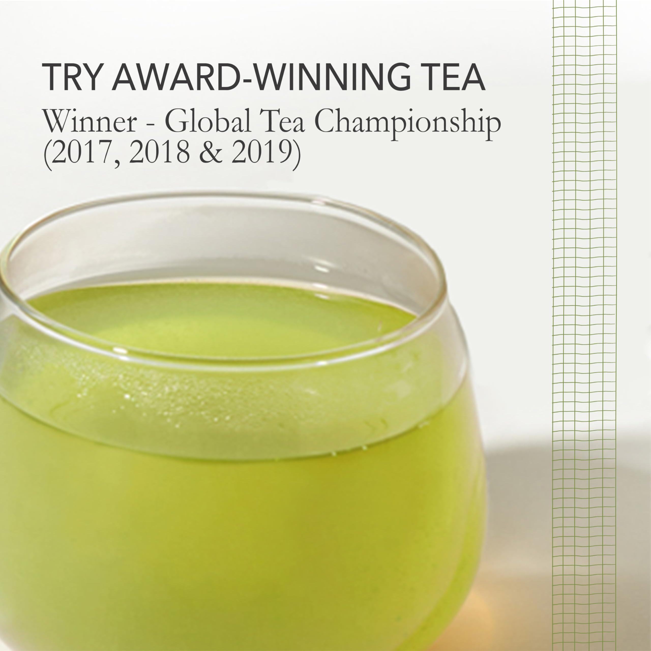 JAPANESE GREEN TEA CO. HARVESTED WITH IN JAPAN Japanese Green Tea Co. Gyokuro Premium Loose Leaf Green Tea - 3.5 Oz (100g) Shaded Imperial Jade Drew Tea - Vegan and All-Natural Sencha Japanese Tea