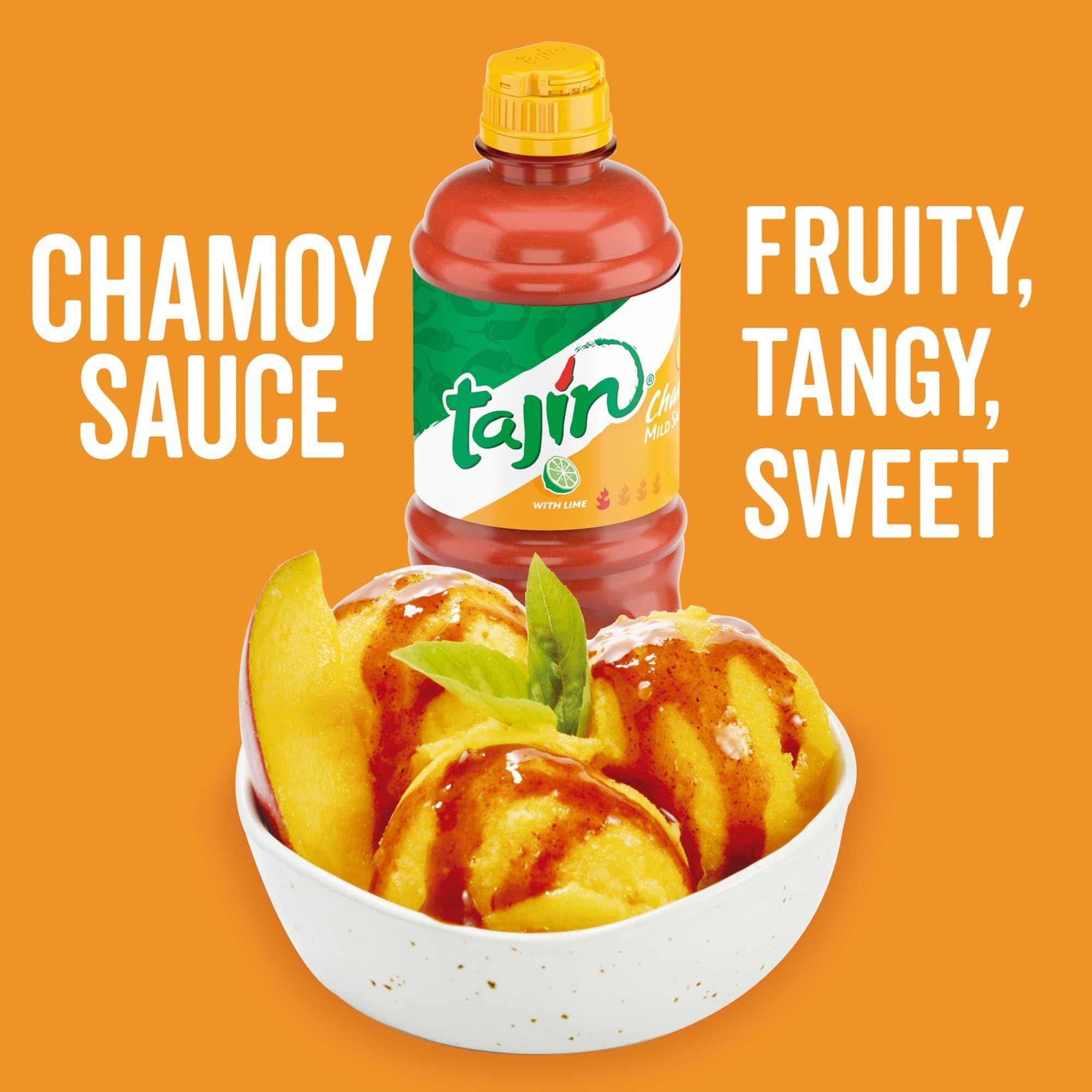 Tajin Tajn Clsico Seasoning 14oz and Tajn Fruity Chamoy Sauce 15.38oz Bundle (Pack of 2)