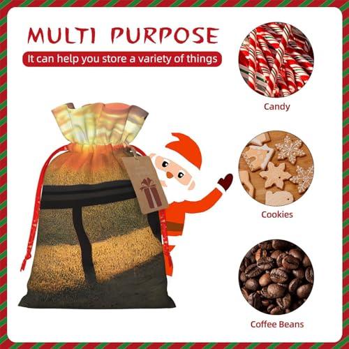 SSIMOO Lonely Bench Sunset Reusable Christmas Gift Bags,Elegant Artistic Craft,Your Go-To Solution For Gift Packaging