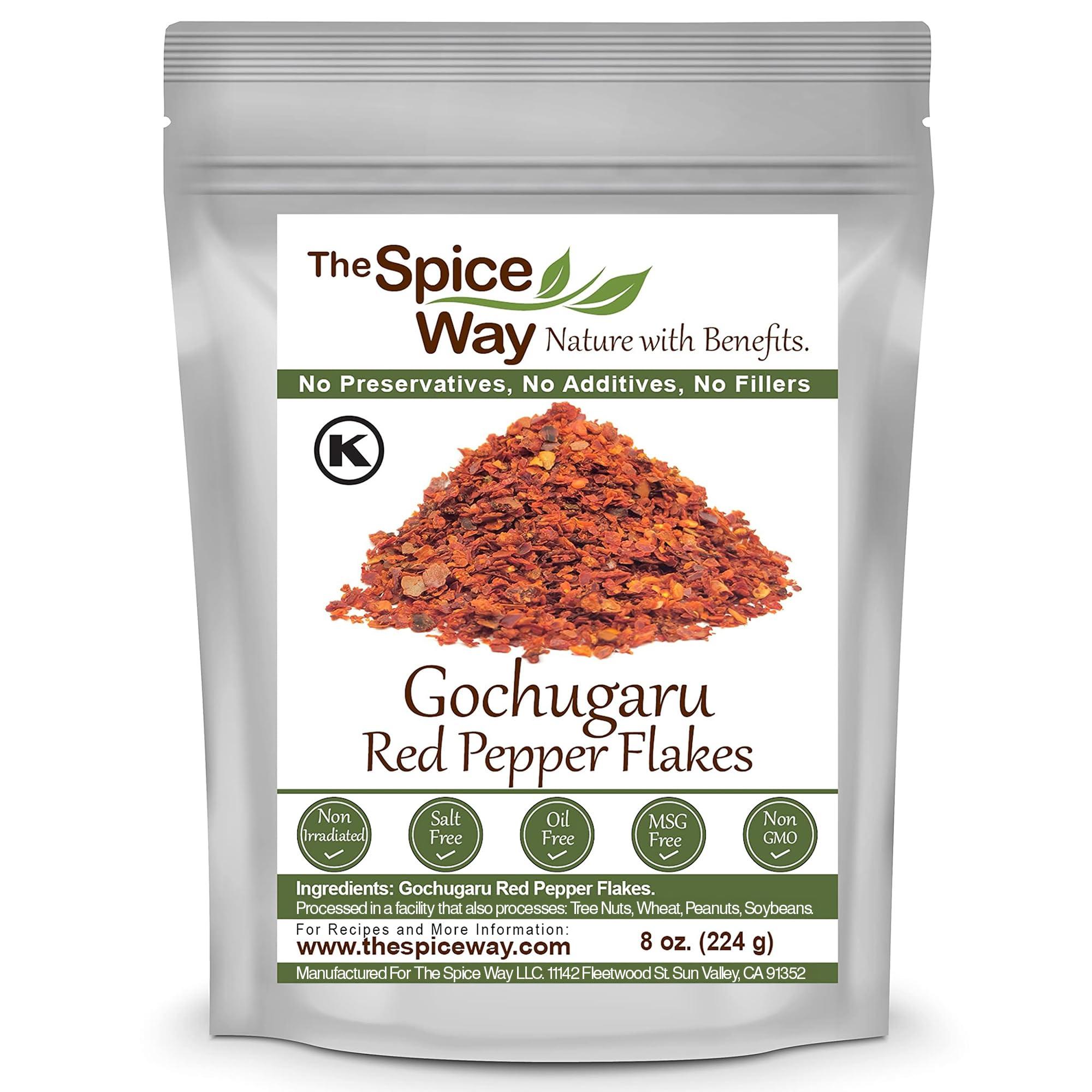 The Spice Way The Spice Way Gochugaru korean red pepper flakes - 8 oz – Premium Quality red pepper flakes & All-Natural Seasoning - Perfect Ingredient for Kimchi, Stir-Fries, Soups and More