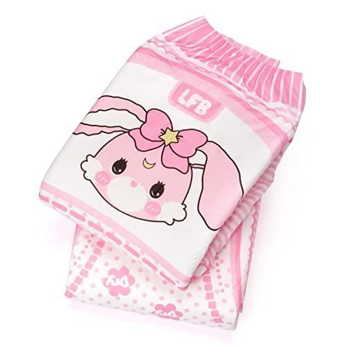 Littleforbig Littleforbig Adult Printed Diaper 2 PCS - Baby Usagi Cute Diaper (Medium 28\"-38\")
