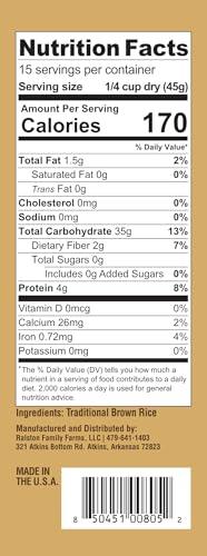 Ralston Family Farms Ralston Family Farms Traditional Brown Rice, 24 oz Carton: 6 Pack, American Grown, Non-GMO, Naturally Gluten Free