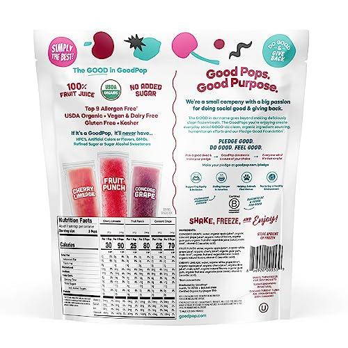 GOODPOP GoodPop Organic Freezer Pops - 100% Juice, No Added Sugar - 20ct - 2 Pack