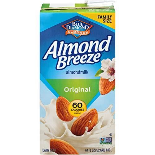 Blue Diamond Almonds Almond Breeze Dairy Free Almondmilk, Original, 64 Ounce (Pack of 8)