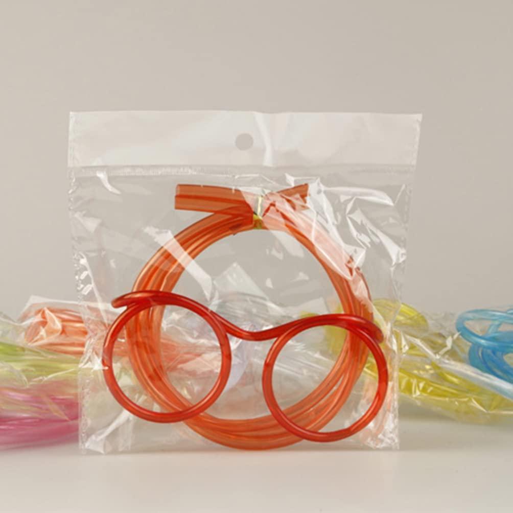 FOMIYES FOMIYES soft plastic straw glasses drinking straw crazy reusable straw crazy straws glasses beverage straw water bottle straw sipping straw glasses soft drink straw child