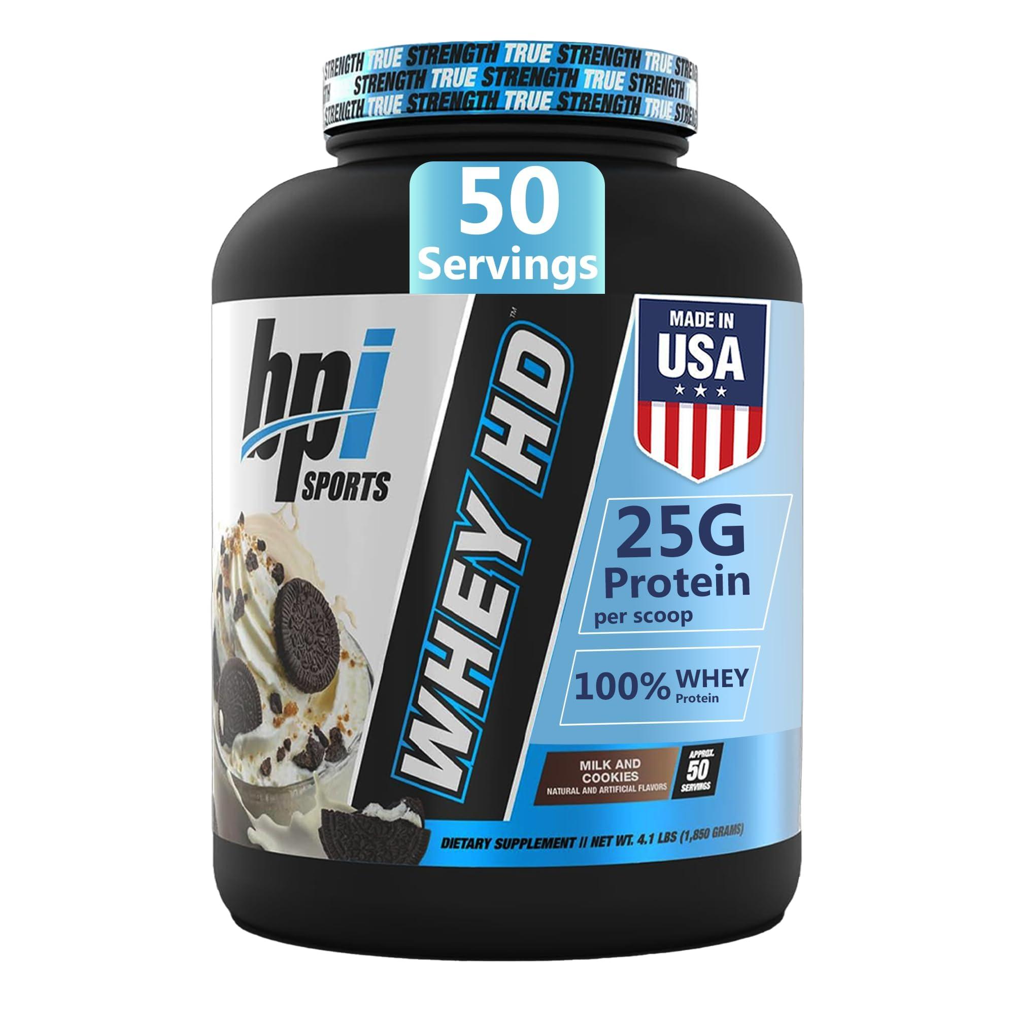 BPI Sports BPI Sports Whey HD Ultra Premium Protein Powder, Milk and Cookies, 4.1 Pound