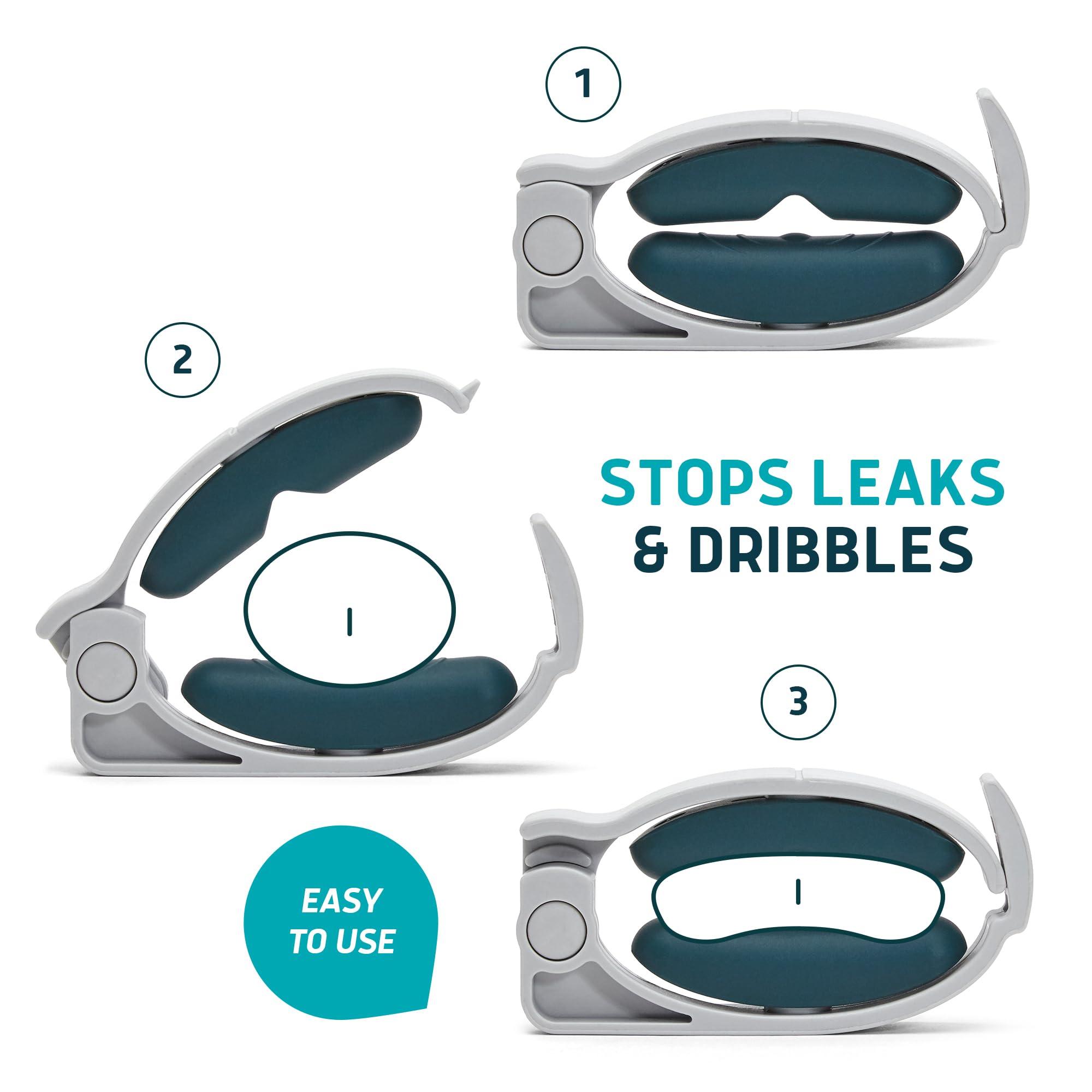 Lunderg Freedom Clamp by Lunderg - with Innovative Pro-Hinge for Top-Down Pressure & 5 Different Fittings - Totally Customizable Penile Clamp for Incontinence - Mens Incontinence Products