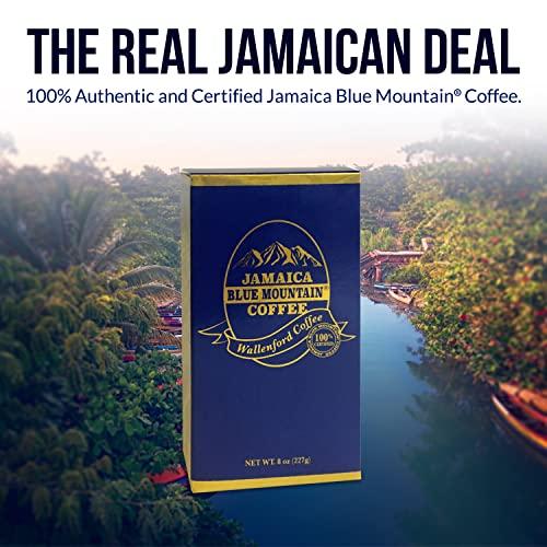 Aroma Ridge Aroma Ridge Jamaica Blue Mountain Coffee Ground 8oz Gift Box - Medium Roast Fresh Roasted in USA - 100% Pure and Authentic Jamaican Gourmet Coffee with a Smooth Milk Chocolate Finish | Grade 01