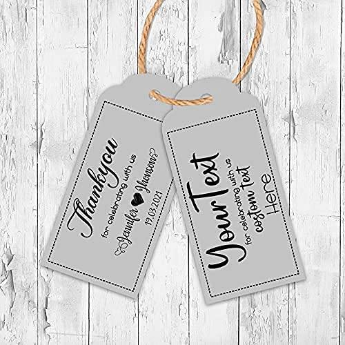 Gerenic Personalized Thankyou Tags Labels Someone Special, Your Text Custom Tag, Personalized tag, ,Decorative Tags,Colour-Black Design One (Grey Pack of 500)