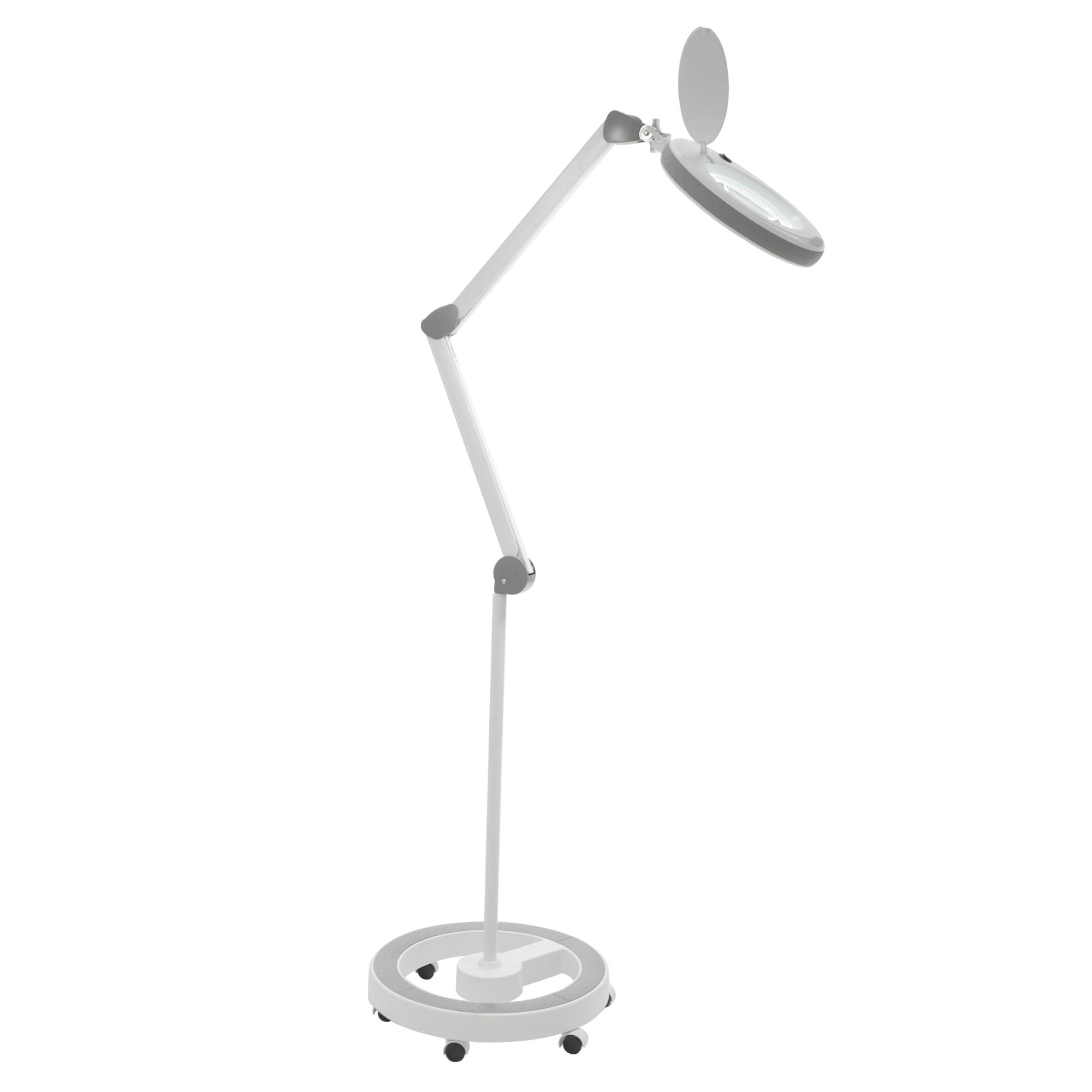 SKINACT Pro Series Moda LED (5X Diopter) Magnifying Lamp with Large Glass 5.5" Width and Touch Control Brightening Adjustment System