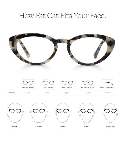 eyebobs eyebobs - Pinhead | Premium Reading Glasses for Men and Women | Cat-eye Frame for Wide Faces | Matte Pink, 4.00