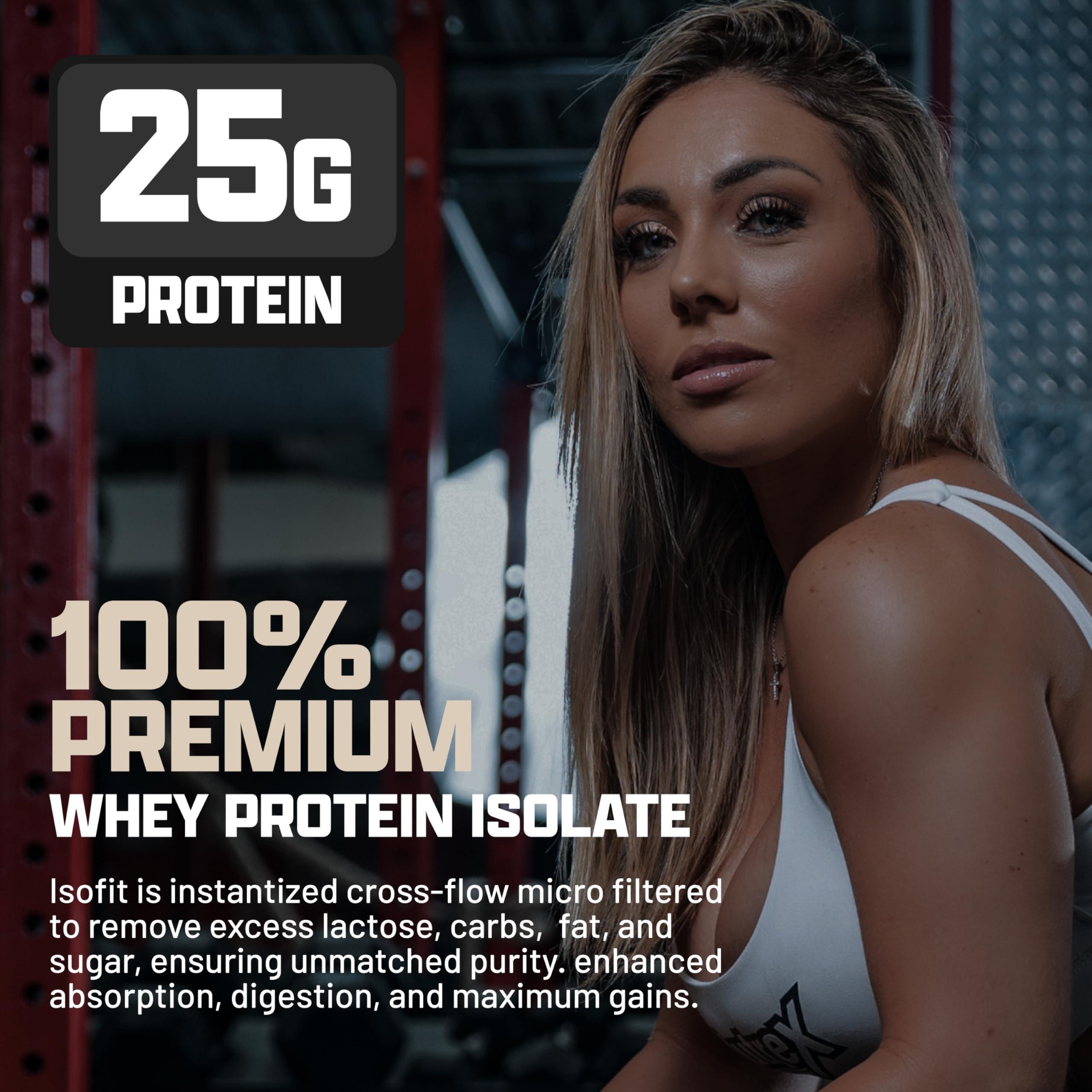 Nutrex Research Nutrex Research IsoFit Whey Protein Powder Instantized 100% Whey Protein Isolate (70 Servings, Vanilla Bean Ice Cream)