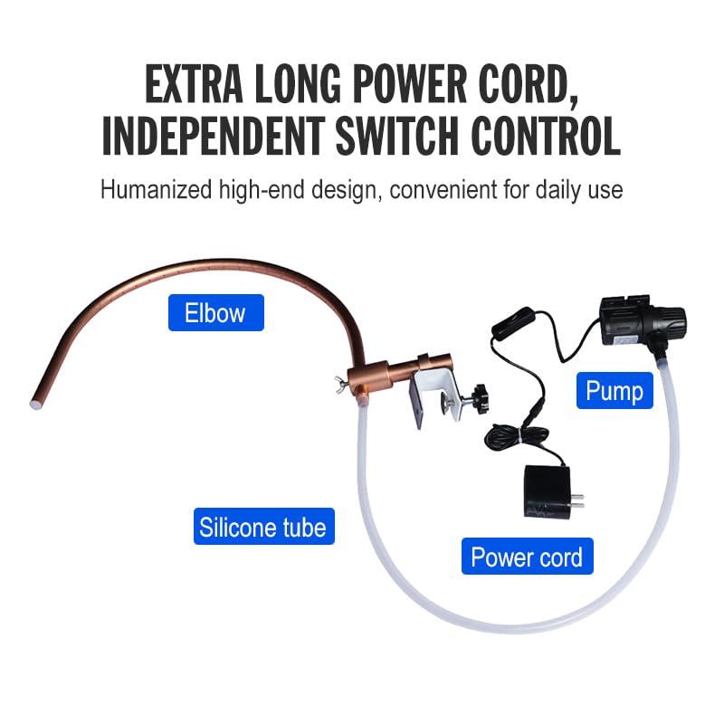 YOYO PLUS Generic Hair Spa Waterfall Portable and removable Water Therapy Waterfall Outlet Ring Adjustable Fits 90% Shampoo Basin Bed For Salon, Gold