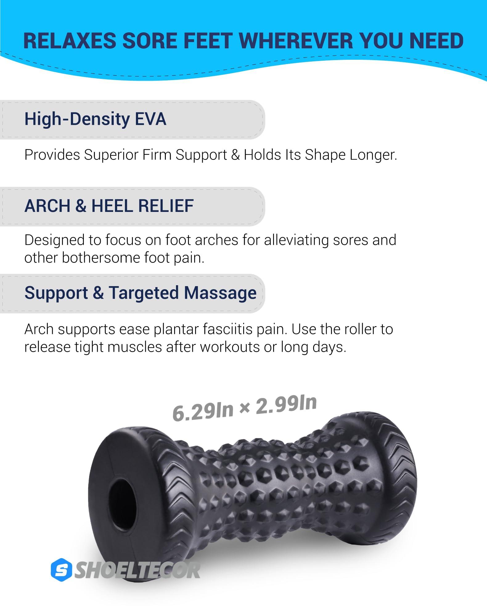 Shoeltecor Shoeltecor Insoles Relieve Plantar Fasciitis Overpronation Heel Pain,Correction of Flat feet and High Arch,Providing Excellent Shock Absorption and Cushioning,Bundle with Manual Foot Massagers