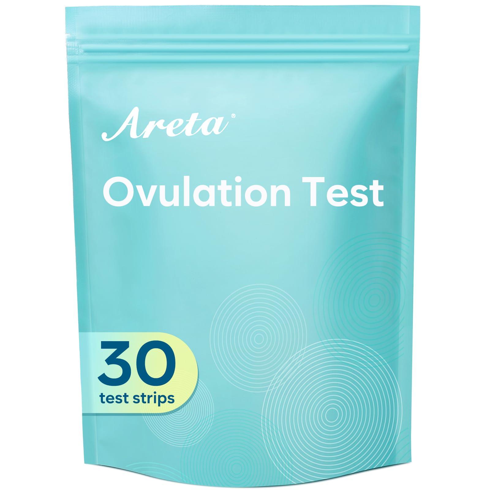 Areta Areta Ovulation Test Strips Kit: 30 Tests | Accurate & Reliable for Women | Fast & Convenient Fertility Tracking | High Accuracy Ovulation Test Kit