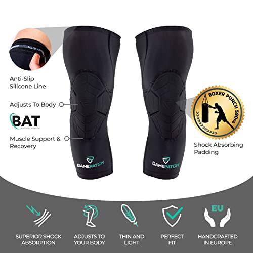 Gamepatch Gamepatch Knee Pads | Compression Sleeve Joint Protection | Shock Absorbing Technology | Men Women Kids, Black, Size M