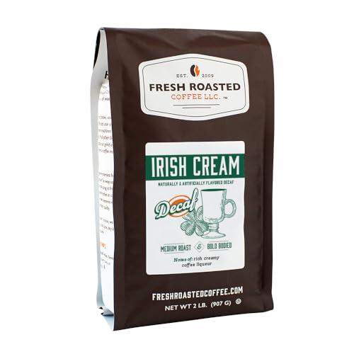 Fresh Roasted Coffee Fresh Roasted Coffee, Decaf Irish Crème Flavored Coffee, 2 lb (32 oz), Medium Roast, Kosher, Whole Bean