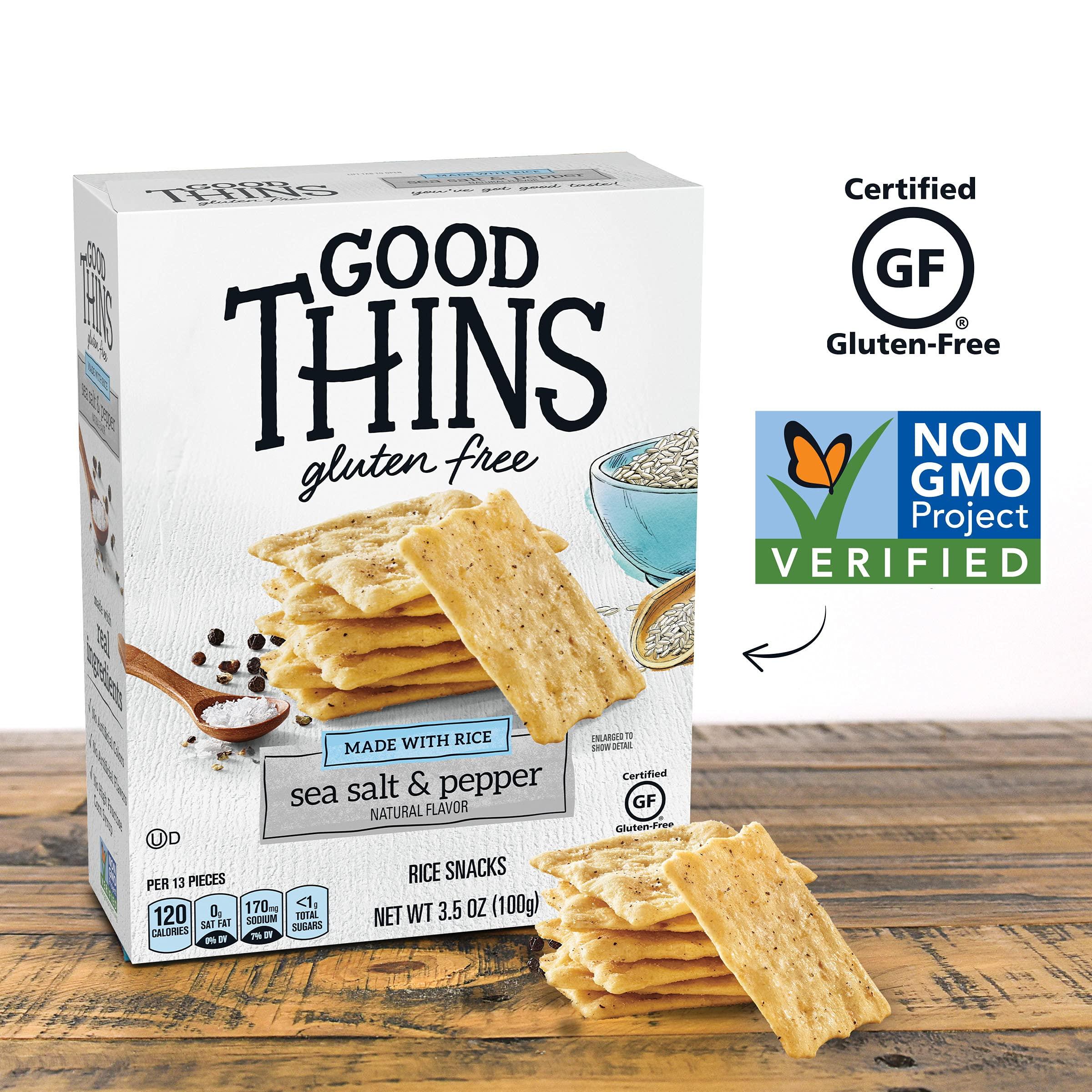 Good Thins Good Thins Sea Salt & Pepper Rice Snacks Gluten Free Crackers, 3.5 oz