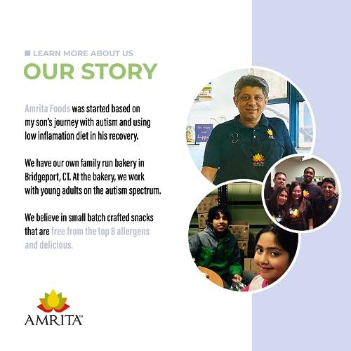 Amrita AMRITA Vegan Protein Bars Variety Pack (6 Flavors) | Peanut/Dairy Free, Soy & Gluten Free | 15g Plant Based Protein Bars | High Fiber Low Sugar Meal Replacement Bar - Breakfast Bars, High Protein Bars