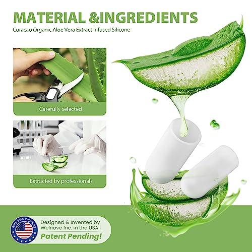 Bukihome Bukihome Gel Big Toe Caps and Protectors - 8 Pack Silicone Toe Protectors with Aloe Vera Extract - Toe Sleeves Cushions for Women & Men - Protect Corns, Blister - Large