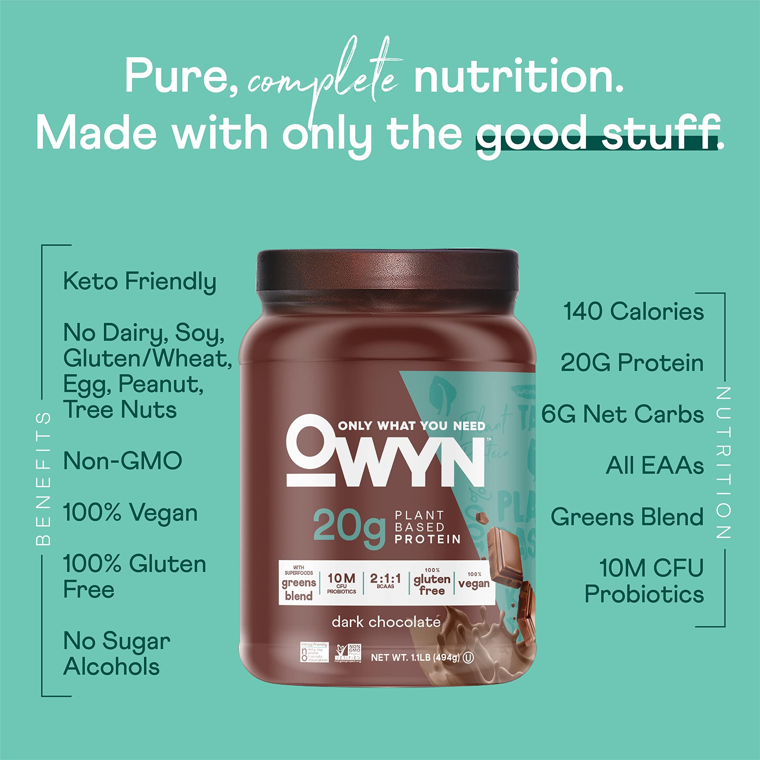 OWYN Only What You Need OWYN Only What You Need Plant-Based Protein Powder, Dark Chocolate, 1.17 lbs