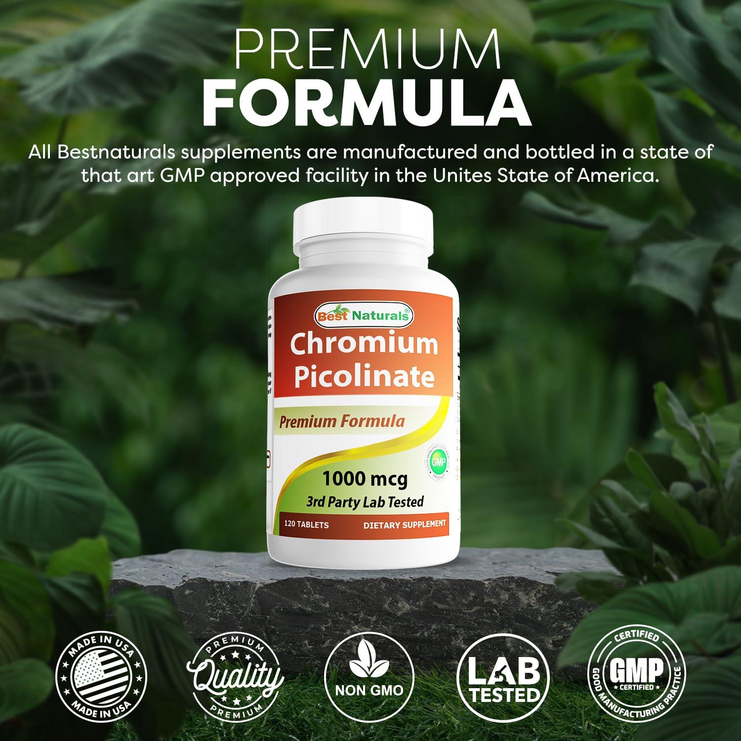 Best Naturals Best Naturals Chromium Picolinate 1000 mcg 120 Tablets (120 Count (Pack of 2))