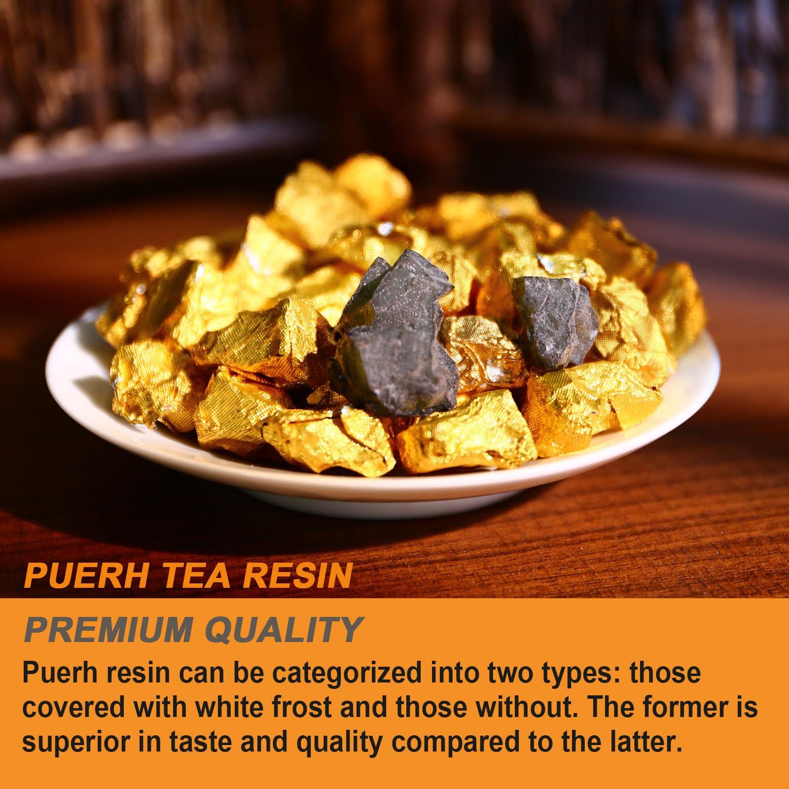 FullChea FullChea - Pu-erh Tea Resin - Instant Tea Resins - Chagao 2009 Aged Fermented Yunnan Ripe Pu Erh, Medium Caffeine - Helps Digestion - 3.53oz / 100g