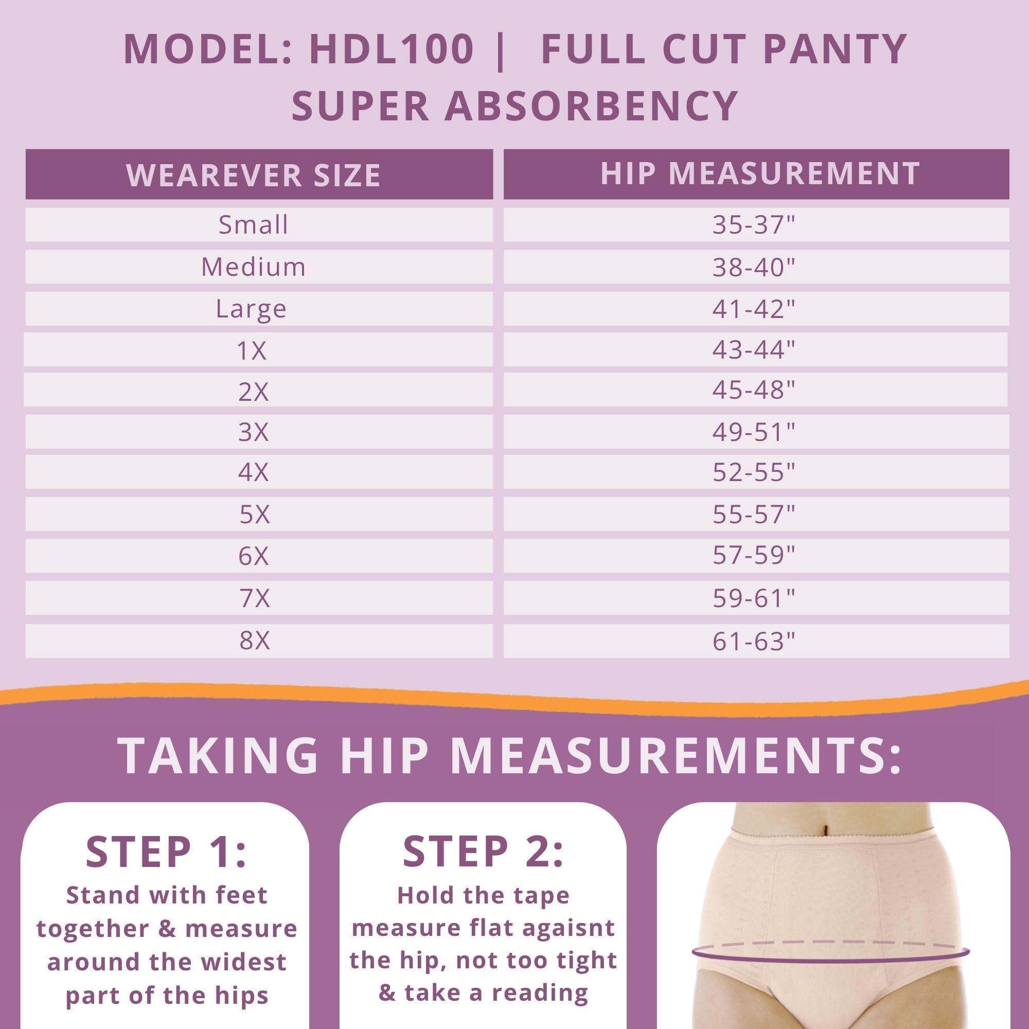 Wearever Wearever Women's Incontinence Underwear for Bladder Control with Super Absorbency - Reusable & Washable Leak Proof Underwear for Women - (Pack of 3) (Plum) (M) (Fits Hip: 38-40)