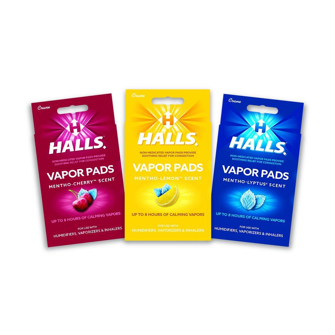 Crane Crane Halls Scented Vapor Pads for Humidifier, Mentho-Cherry 12 Count and Mentho-Lemon 12 Count Bundle